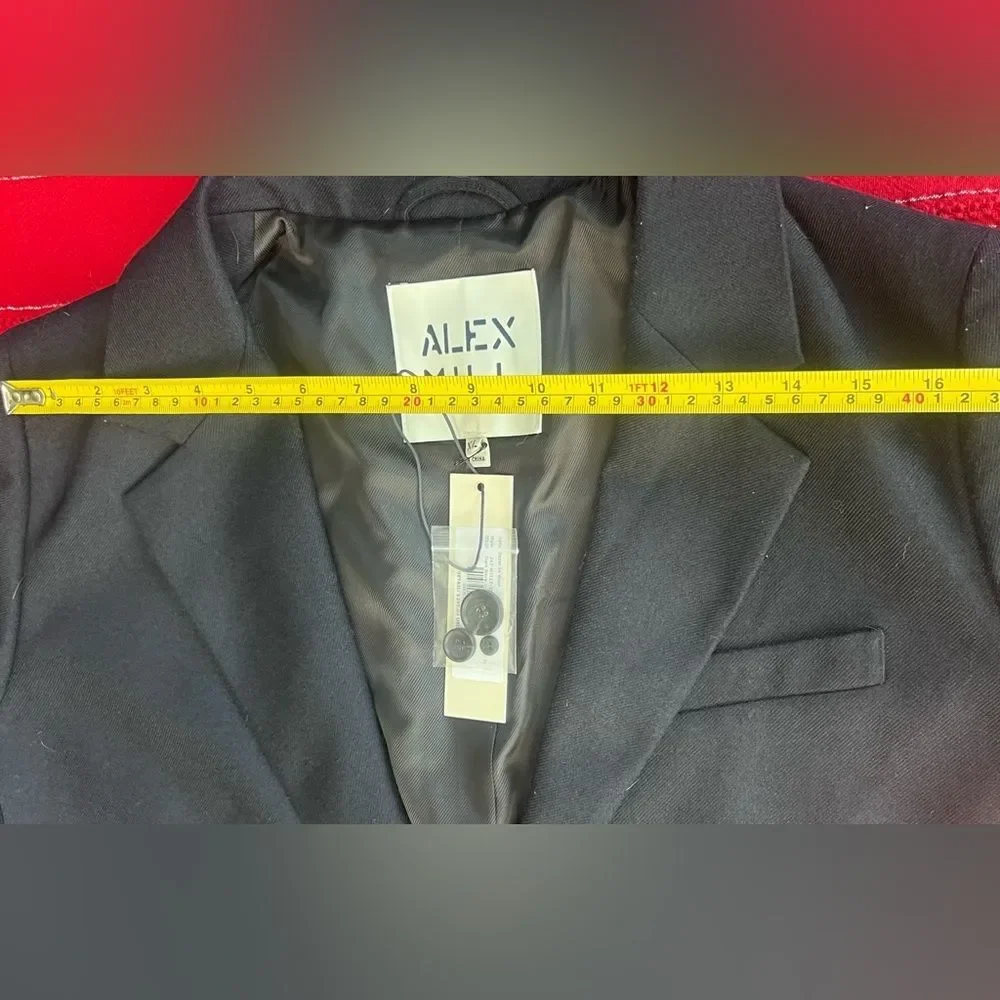 Alex Mill SoHo Blazer Men Sz XL Navy Blue One Button Pocket Wool Blend Lined NWT